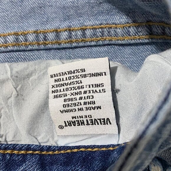 Velvet Heart Denim Debbie Girlfriend Slim Jeans Womens Size 29 Embroidered - Picture 7 of 7